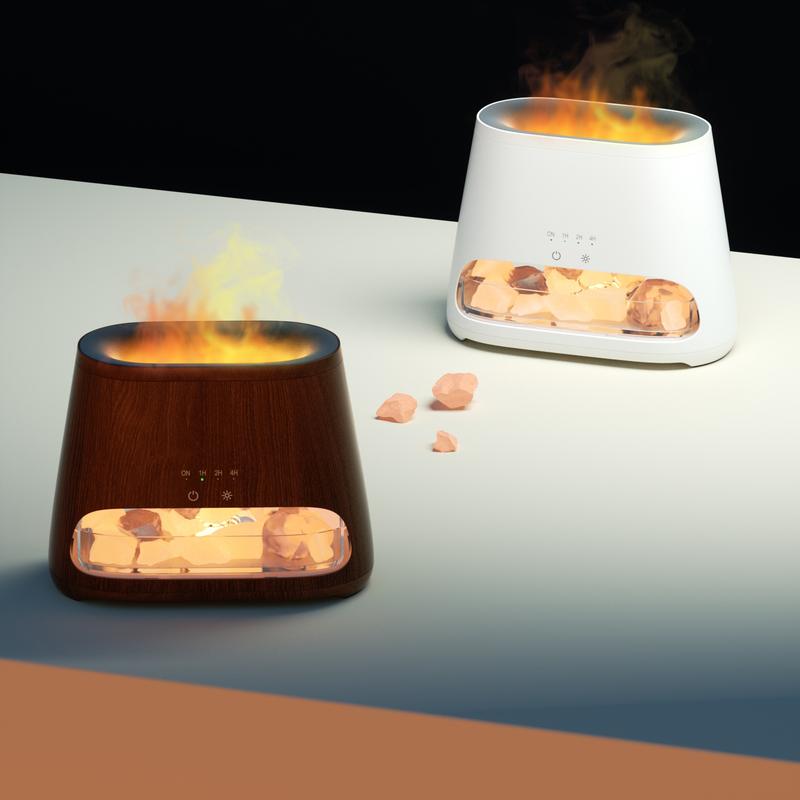 (2-Pack Bundle) SALKING 2-in-1 Air Purifier & Humidifier for Home&Office, Essential Oil Aroma Diffuser With LED Night light Salt Lamp, Home Decor, For Smoke & Pets