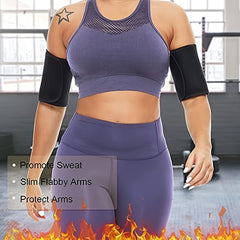 1 Pair Sweat Sauna Arm Trimmers - Adjustable Fitness Workout Shaper for Weight Loss, Enhanced Sweating, Slim Flabby Arms, Protects Arms from Heat & Promotes Sweat, All-Season Neoprene Material, Fit for Gym & Training, Weight Loss Aid | Neoprene Arm Wrap |