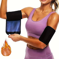1 Pair Sweat Sauna Arm Trimmers - Adjustable Fitness Workout Shaper for Weight Loss, Enhanced Sweating, Slim Flabby Arms, Protects Arms from Heat & Promotes Sweat, All-Season Neoprene Material, Fit for Gym & Training, Weight Loss Aid | Neoprene Arm Wrap |
