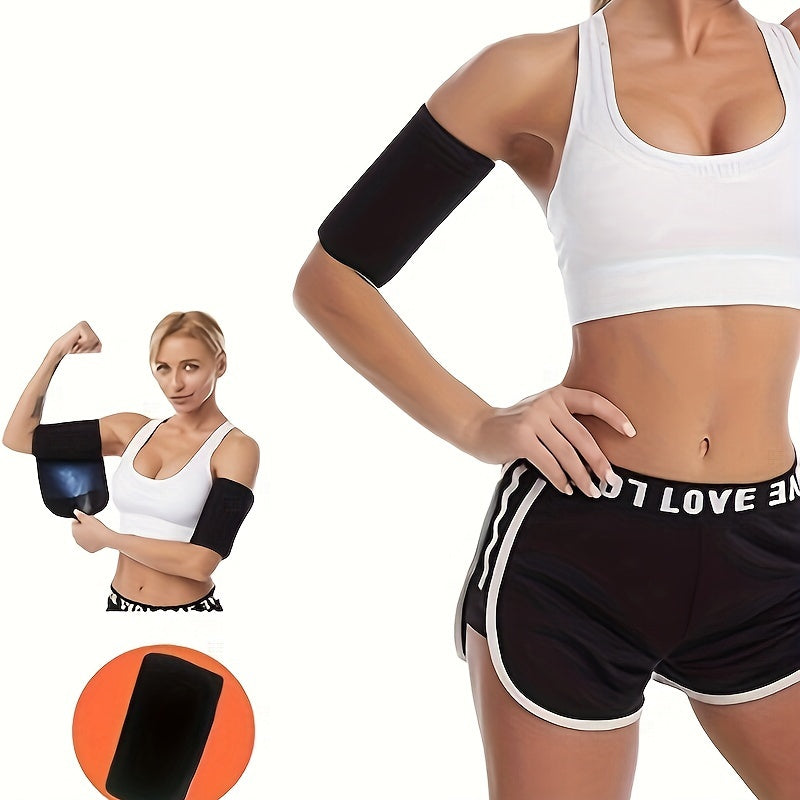 1 Pair Sweat Sauna Arm Trimmers - Adjustable Fitness Workout Shaper for Weight Loss, Enhanced Sweating, Slim Flabby Arms, Protects Arms from Heat & Promotes Sweat, All-Season Neoprene Material, Fit for Gym & Training, Weight Loss Aid | Neoprene Arm Wrap |