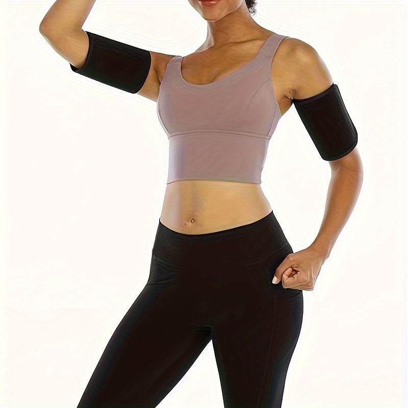 1 Pair Sweat Sauna Arm Trimmers - Adjustable Fitness Workout Shaper for Weight Loss, Enhanced Sweating, Slim Flabby Arms, Protects Arms from Heat & Promotes Sweat, All-Season Neoprene Material, Fit for Gym & Training, Weight Loss Aid | Neoprene Arm Wrap |