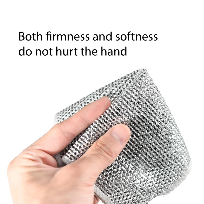 10 Counts Multipurpose Wire Dishwashing Rags,Double-Layer Dishwashing Cloth, Non-scratch Wire Dishcloth for Kitchen,Gift Double Layer