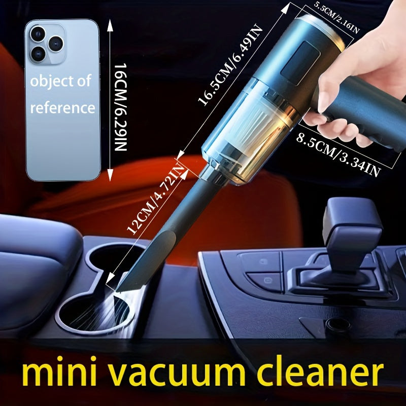 1 Piece Powerful 9000PA Cordless Car Vacuum Cleaner - Ultra-Lightweight, Portable, and Easy to Use for Home and Car Interior Cleaning, Pet Hair, and Crumbs - Rechargeable and Convenient for Daily Use