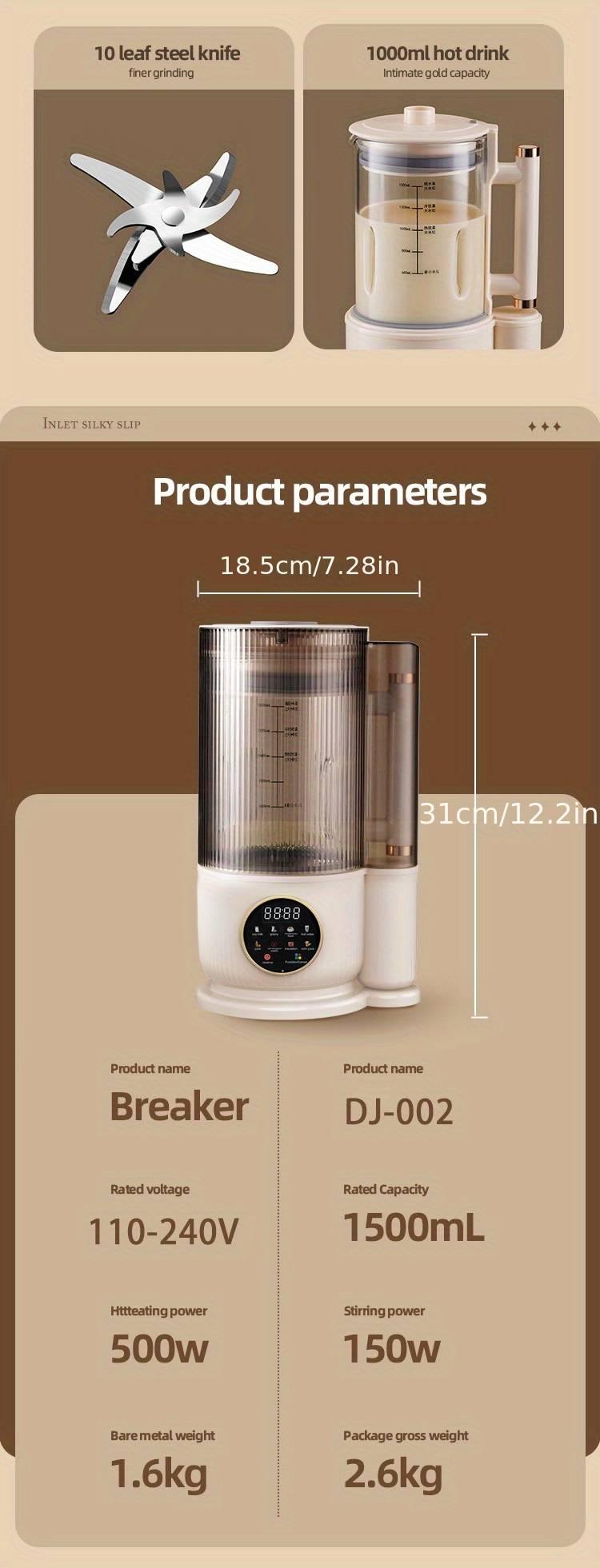 1.5L Multifunctional Quiet electric juicer , Specialty Kitchen Appliances,household blender,Nut Milk Maker, kitche items , juice cleanse, frozen drink