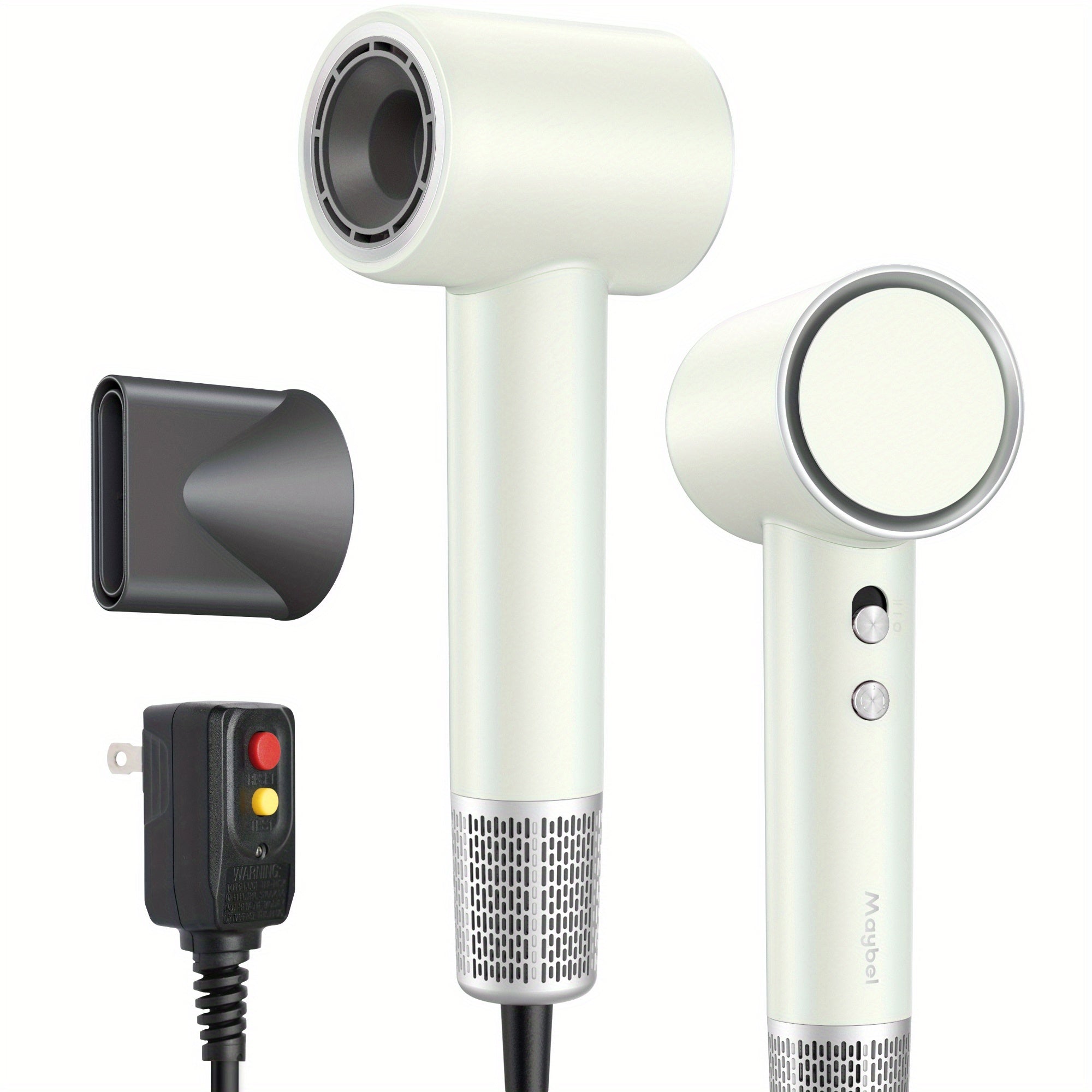 1500W Fast-Drying Ionic Hair Dryer with 150, 000 RPM Brushless Motor, Negative Ions for No Heat Damage, Low Noise, Includes Magnetic Nozzle – Sleek Metallic Design, Perfect for Home & Travel, Grooming Tool | Sleek Design | Smooth Finish