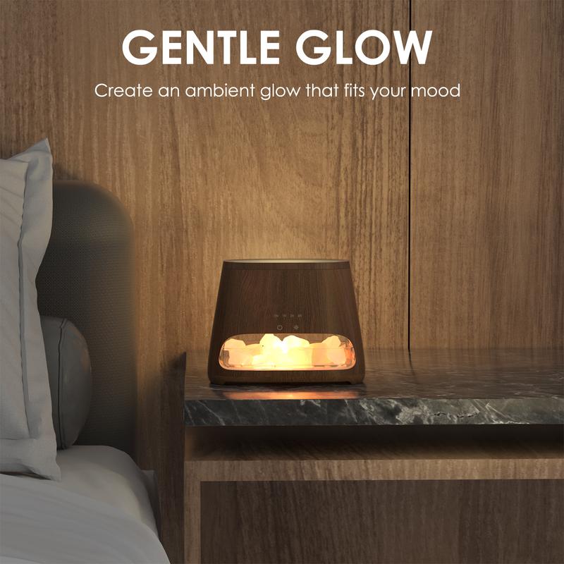 (2-Pack Bundle) SALKING 2-in-1 Air Purifier & Humidifier for Home&Office, Essential Oil Aroma Diffuser With LED Night light Salt Lamp, Home Decor, For Smoke & Pets