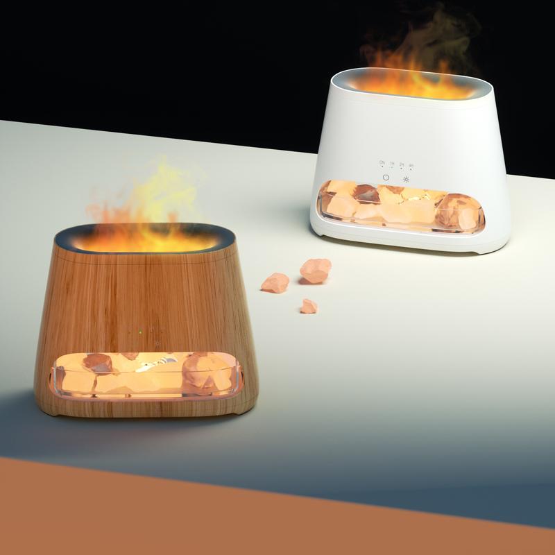 (2-Pack Bundle) SALKING 2-in-1 Air Purifier & Humidifier for Home&Office, Essential Oil Aroma Diffuser With LED Night light Salt Lamp, Home Decor, For Smoke & Pets