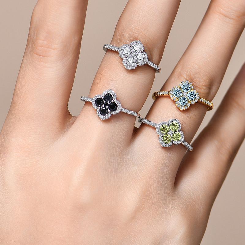 1.3ct D VVS1 Color Synthetic Moissanite Ring for Women Engagement Wedding Party Fine Jewelry Gift New R178